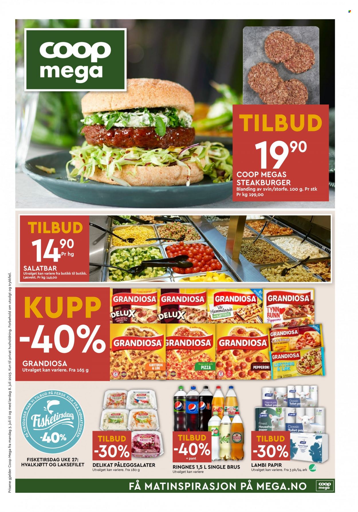 Kundeavis Coop Mega - 3.7.2023 - 8.7.2023. Side 1