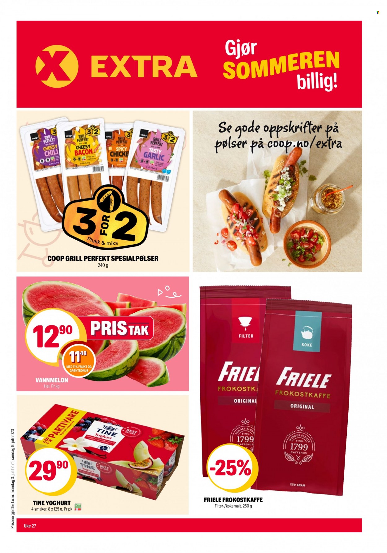 Kundeavis Coop Extra - 3.7.2023 - 9.7.2023. Side 1