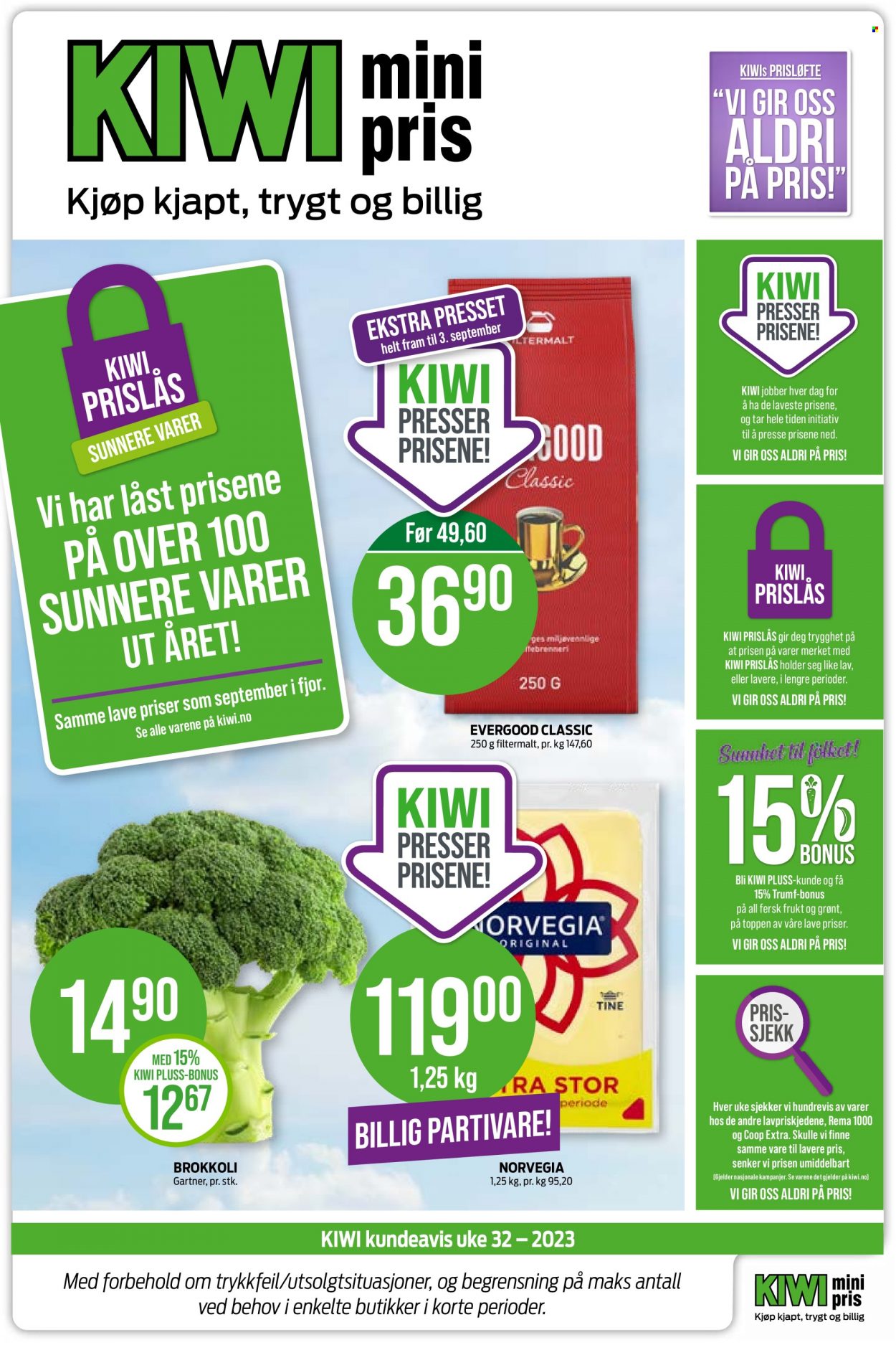 Kundeavis KIWI - 7.8.2023 - 13.8.2023. Side 1