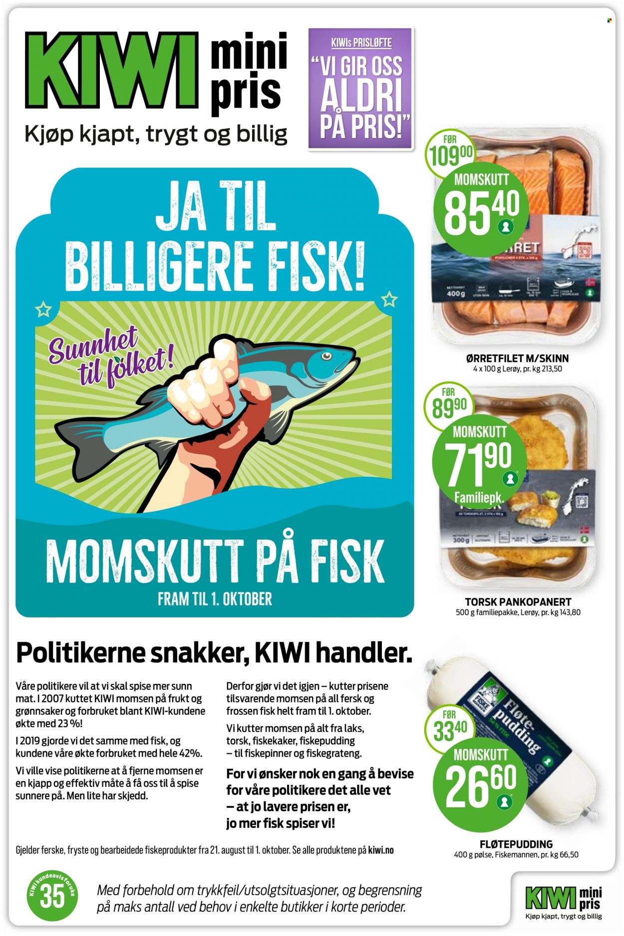 Kundeavis KIWI - 28.8.2023 - 3.9.2023. Side 1