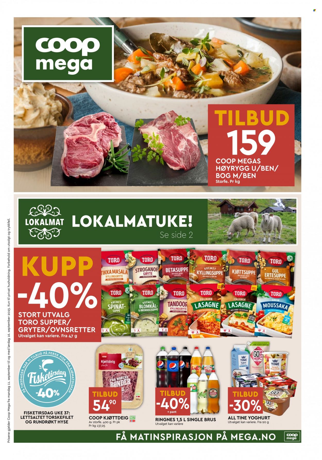 Kundeavis Coop Mega - 11.9.2023 - 16.9.2023. Side 1