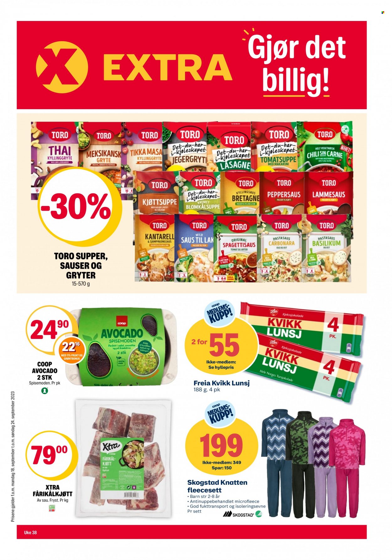 Kundeavis Coop Extra - 18.9.2023 - 24.9.2023. Side 1