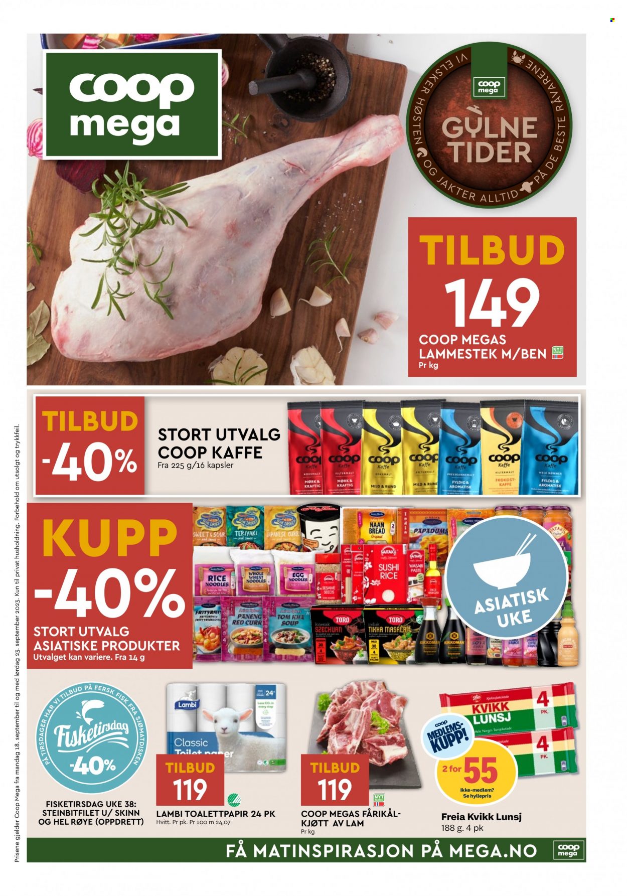 Kundeavis Coop Mega - 18.9.2023 - 23.9.2023. Side 1