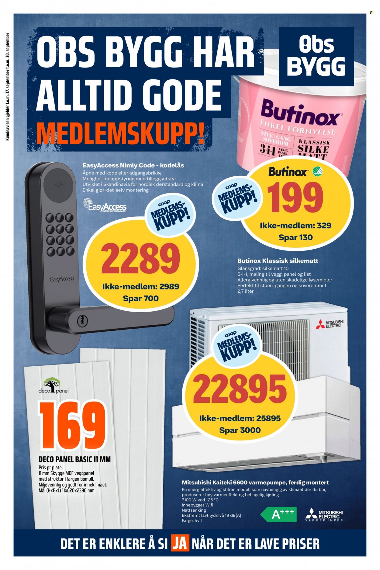 Kundeavis Coop Obs BYGG - 17.9.2023 - 30.9.2023. Side 1