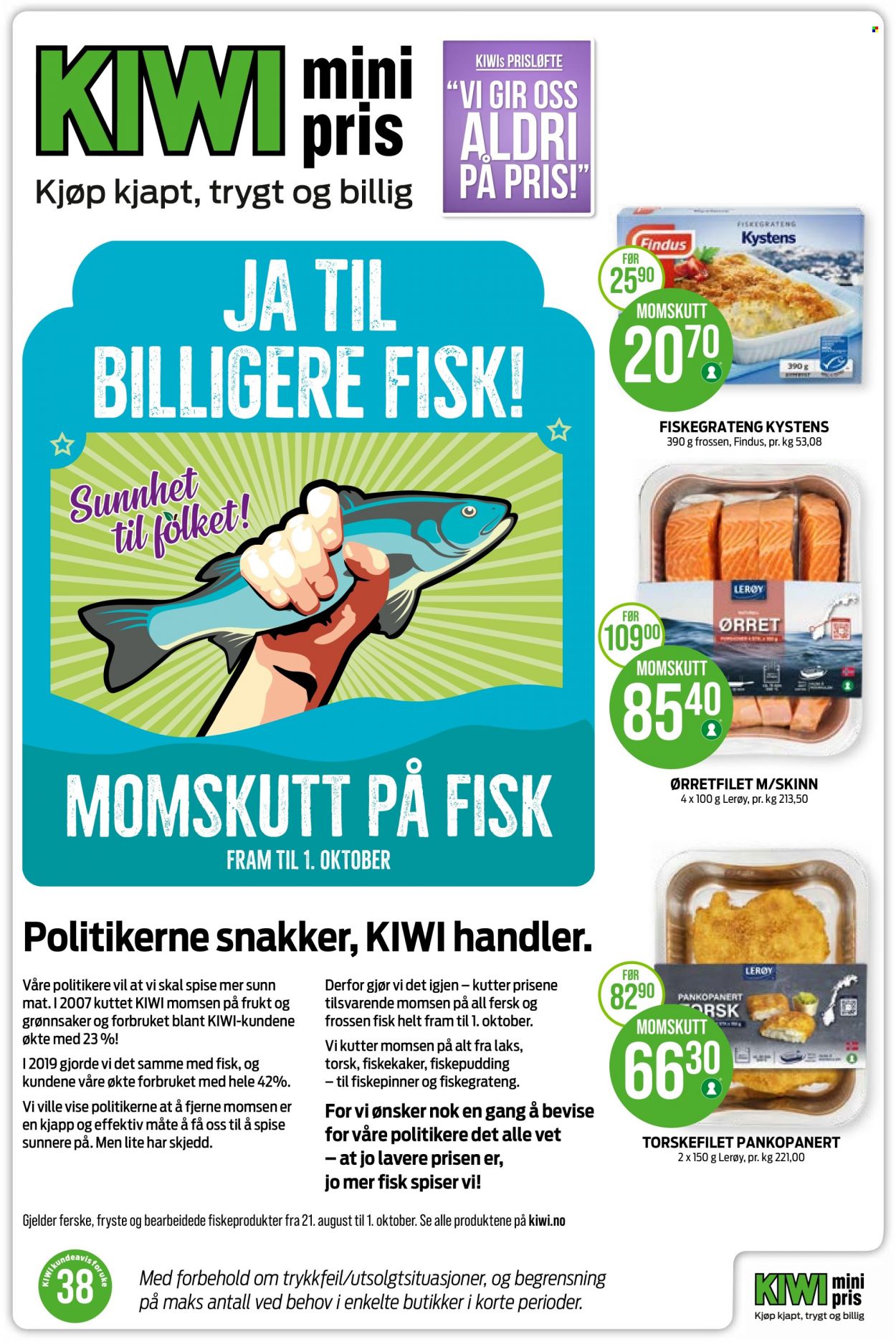 Kundeavis KIWI - 18.9.2023 - 24.9.2023. Side 1