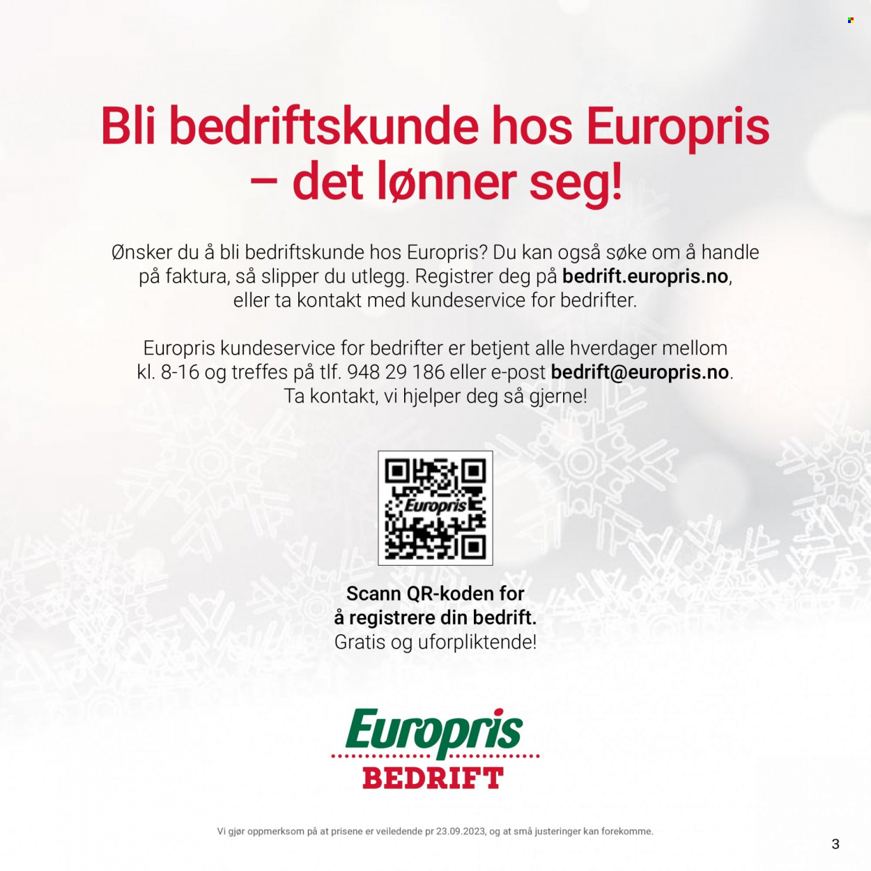 Kundeavis Europris. Side 3