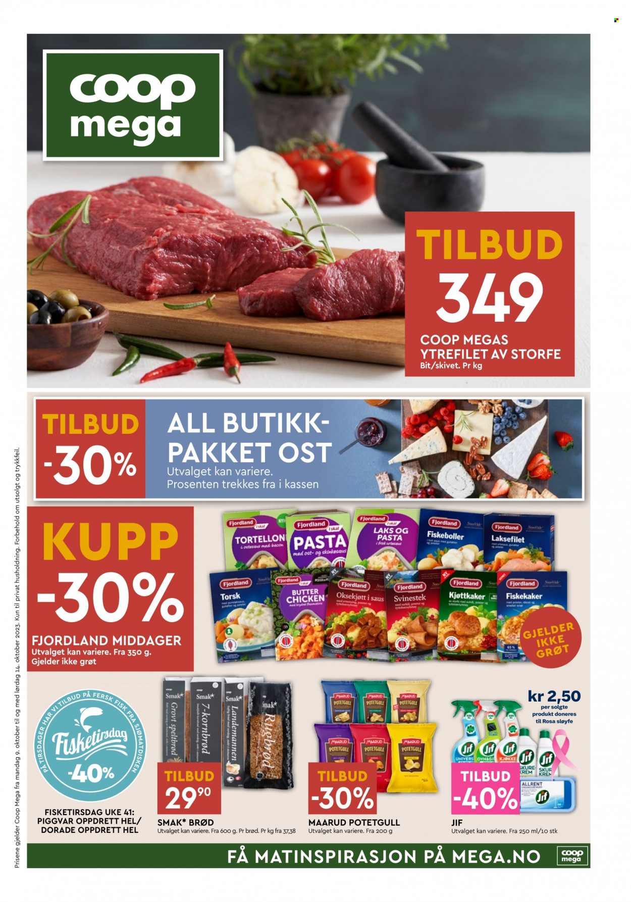 Kundeavis Coop Mega - 9.10.2023 - 14.10.2023. Side 1