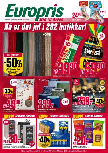 Kundeavis Europris - 6.11.2023 - 11.11.2023.