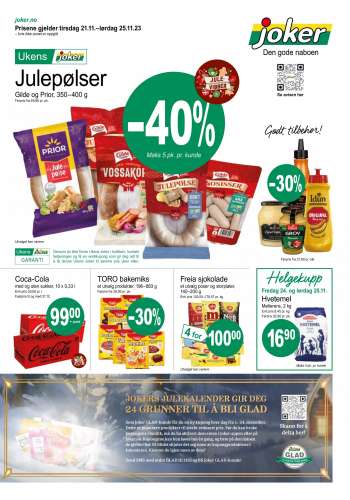 Kundeavis Joker - 21.11.2023 - 25.11.2023.
