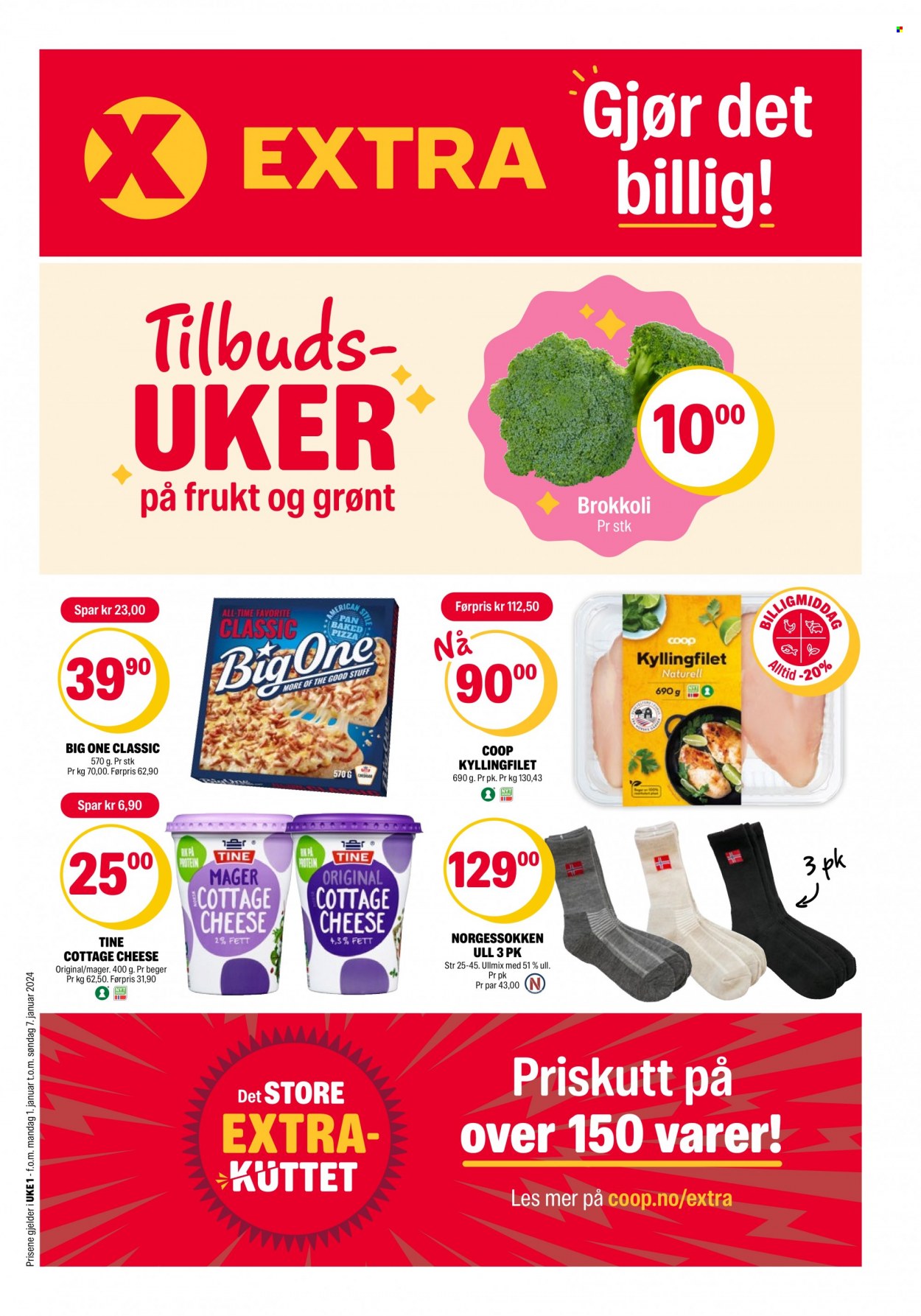 Kundeavis Coop Extra - 1.1.2024 - 7.1.2024. Side 1