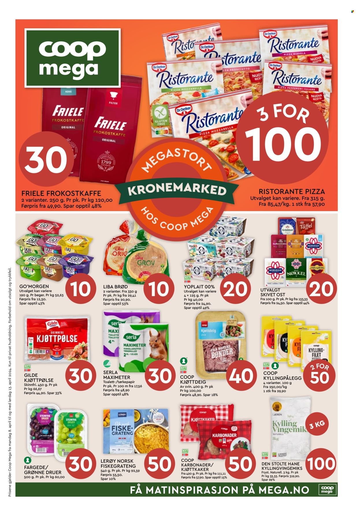 Kundeavis Coop Mega - 8.4.2024 - 13.4.2024. Side 1