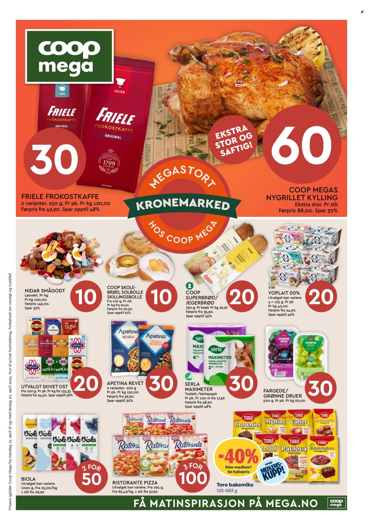 Kundeavis Coop Mega - 15.4.2024 - 20.4.2024. Side 1