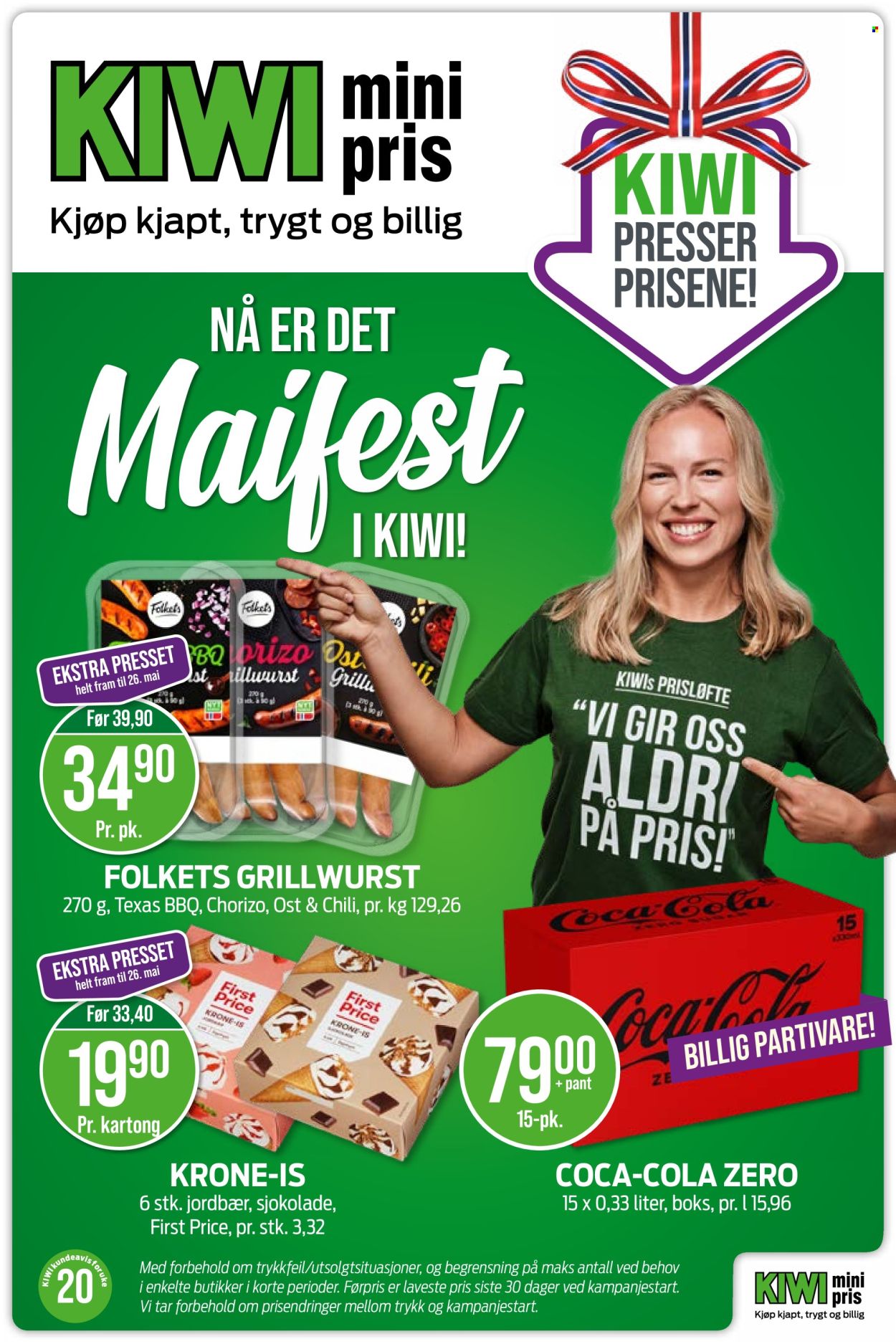 Kundeavis KIWI. Side 1