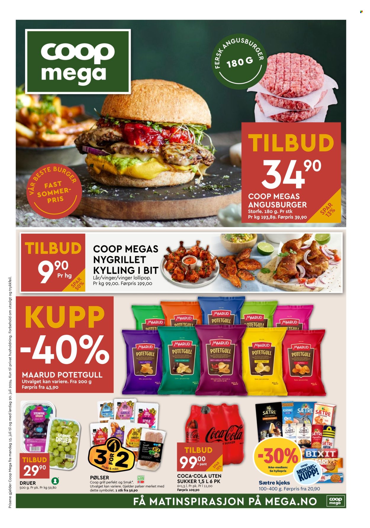 Kundeavis Coop Mega - 15.7.2024 - 20.7.2024. Side 1