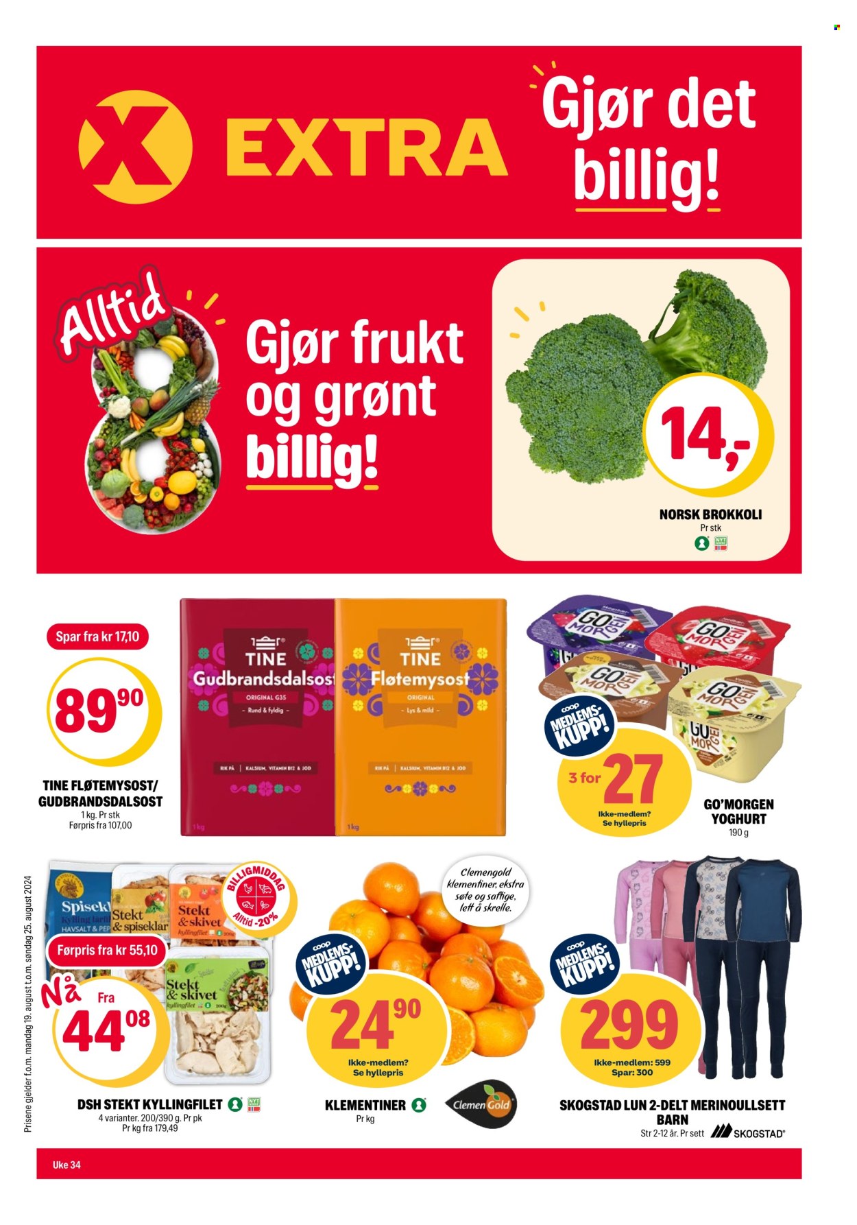 Kundeavis Coop Extra - 19.8.2024 - 25.8.2024. Side 1