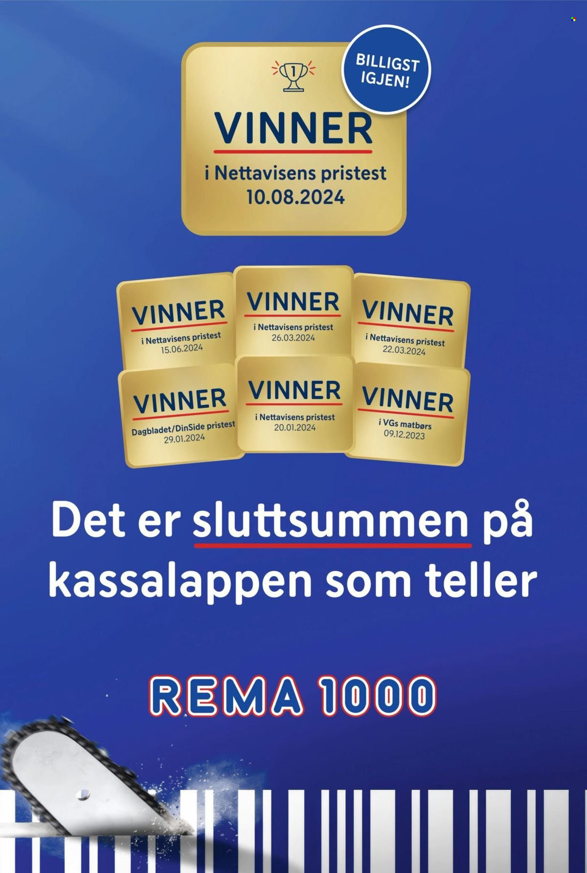 Kundeavis Rema 1000 - 19.8.2024 - 25.8.2024. Side 1