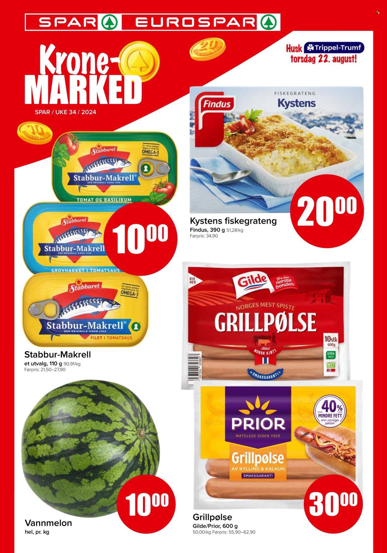 Kundeavis SPAR - 19.8.2024 - 25.8.2024. Side 1