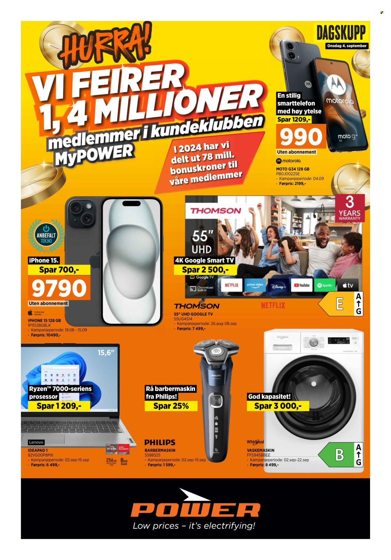 Kundeavis Power - 2.9.2024 - 8.9.2024. Side 1