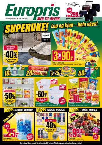 Kundeavis Europris - 16.9.2024 - 21.9.2024.