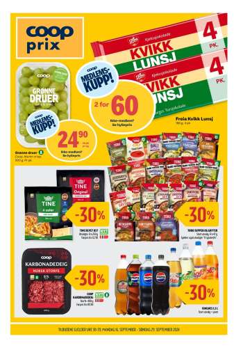 Kundeavis Coop Prix - 16.9.2024 - 29.9.2024.