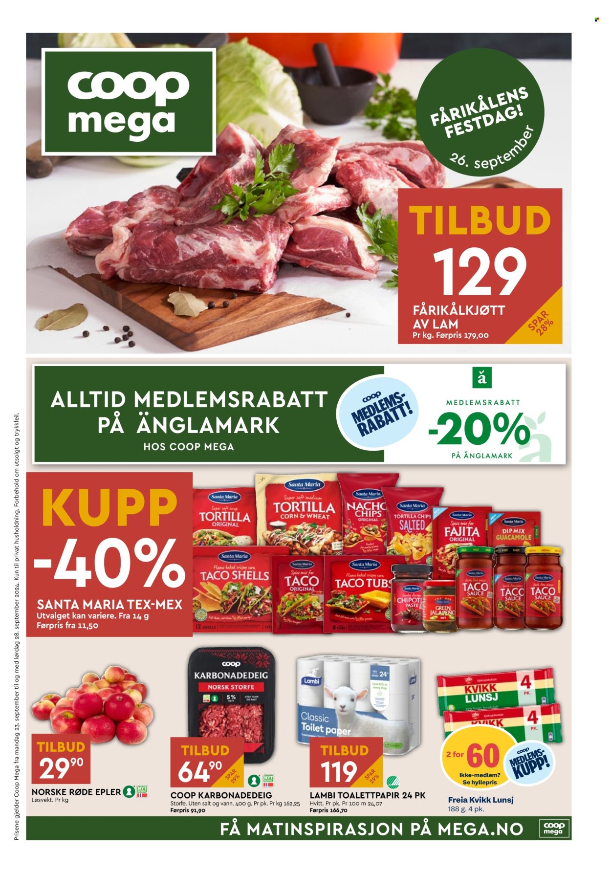 Kundeavis Coop Mega - 23.9.2024 - 28.9.2024. Side 1