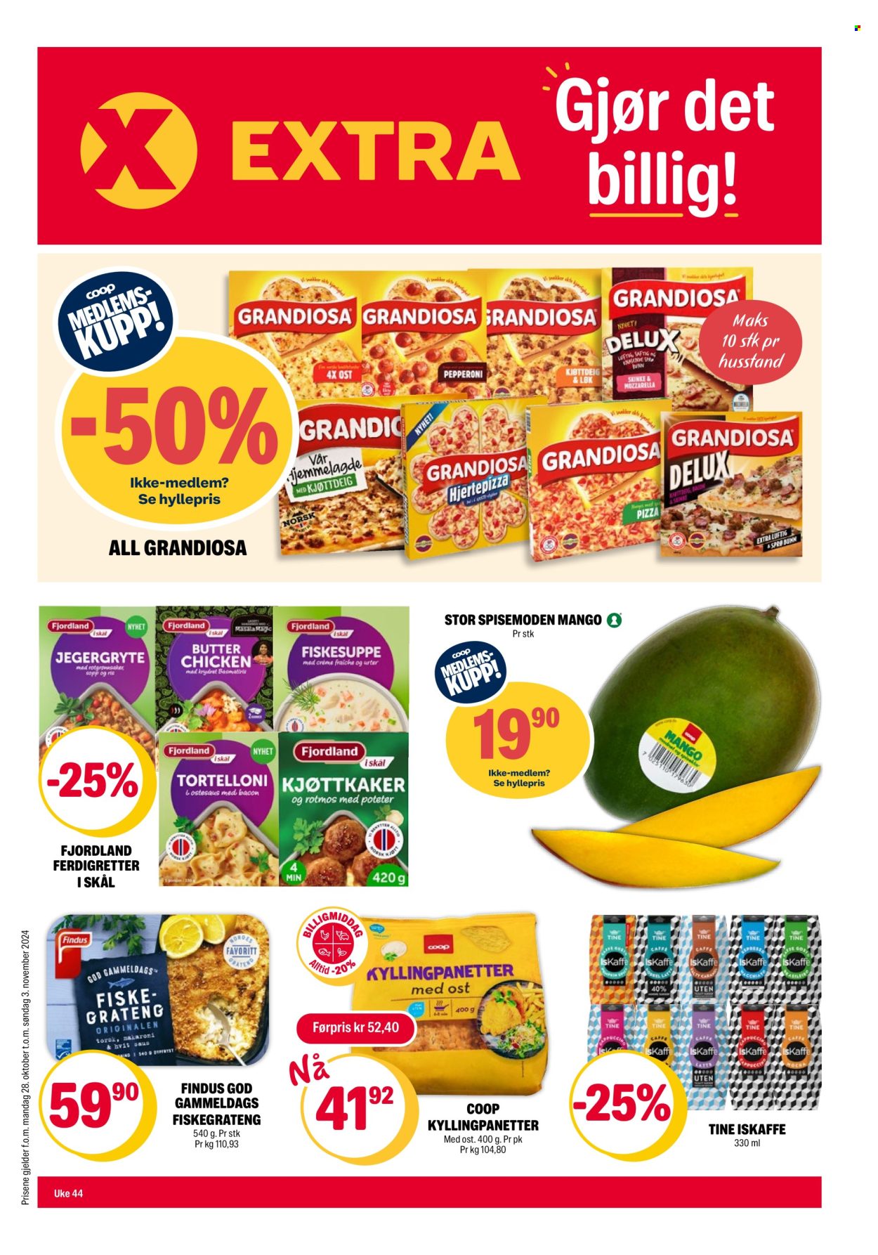 Kundeavis Coop Extra - 28.10.2024 - 3.11.2024. Side 1