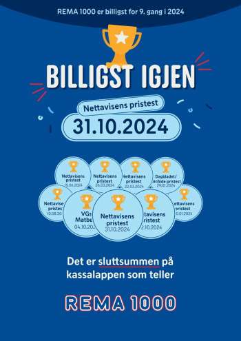 Kundeavis Rema 1000 - 4.11.2024 - 11.11.2024.