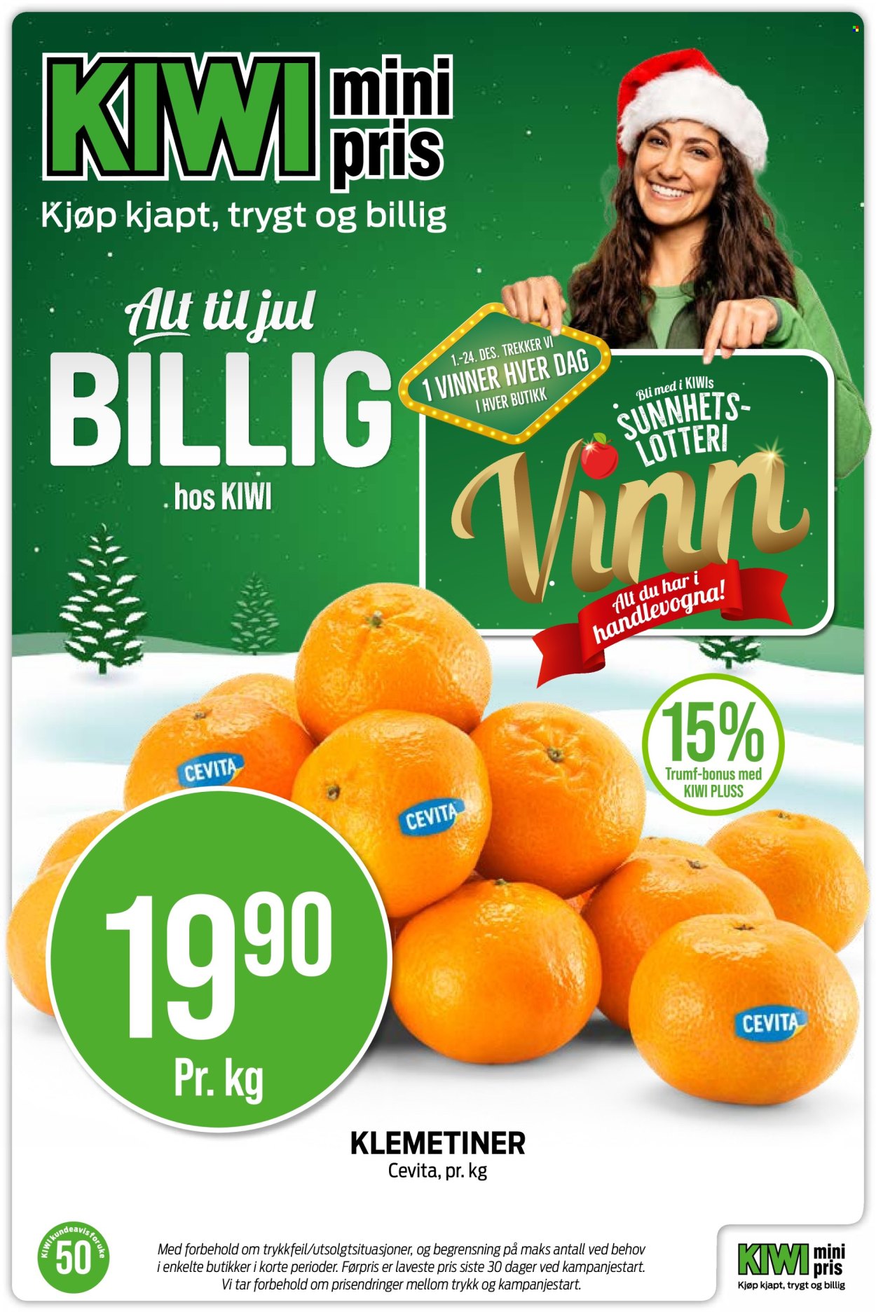 Kundeavis KIWI. Side 1