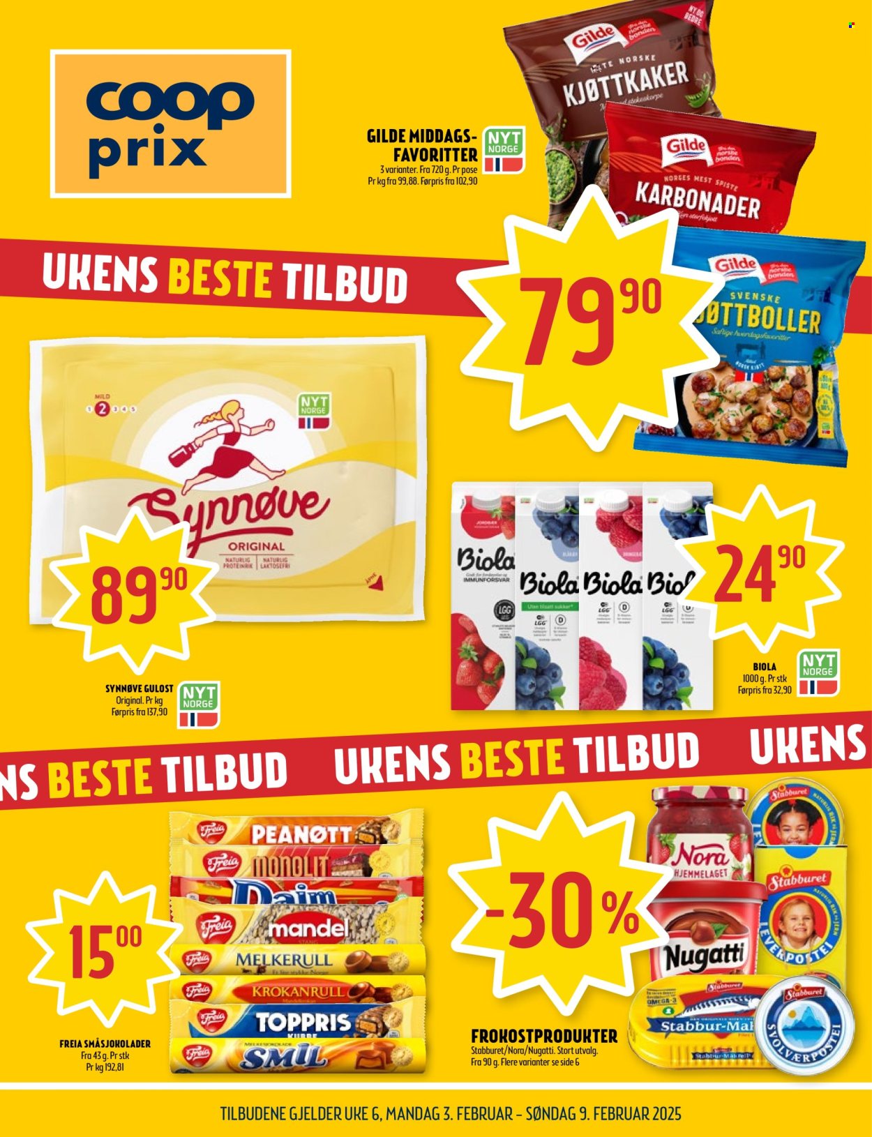 Kundeavis Coop Prix - 3.2.2025 - 9.2.2025. Side 1