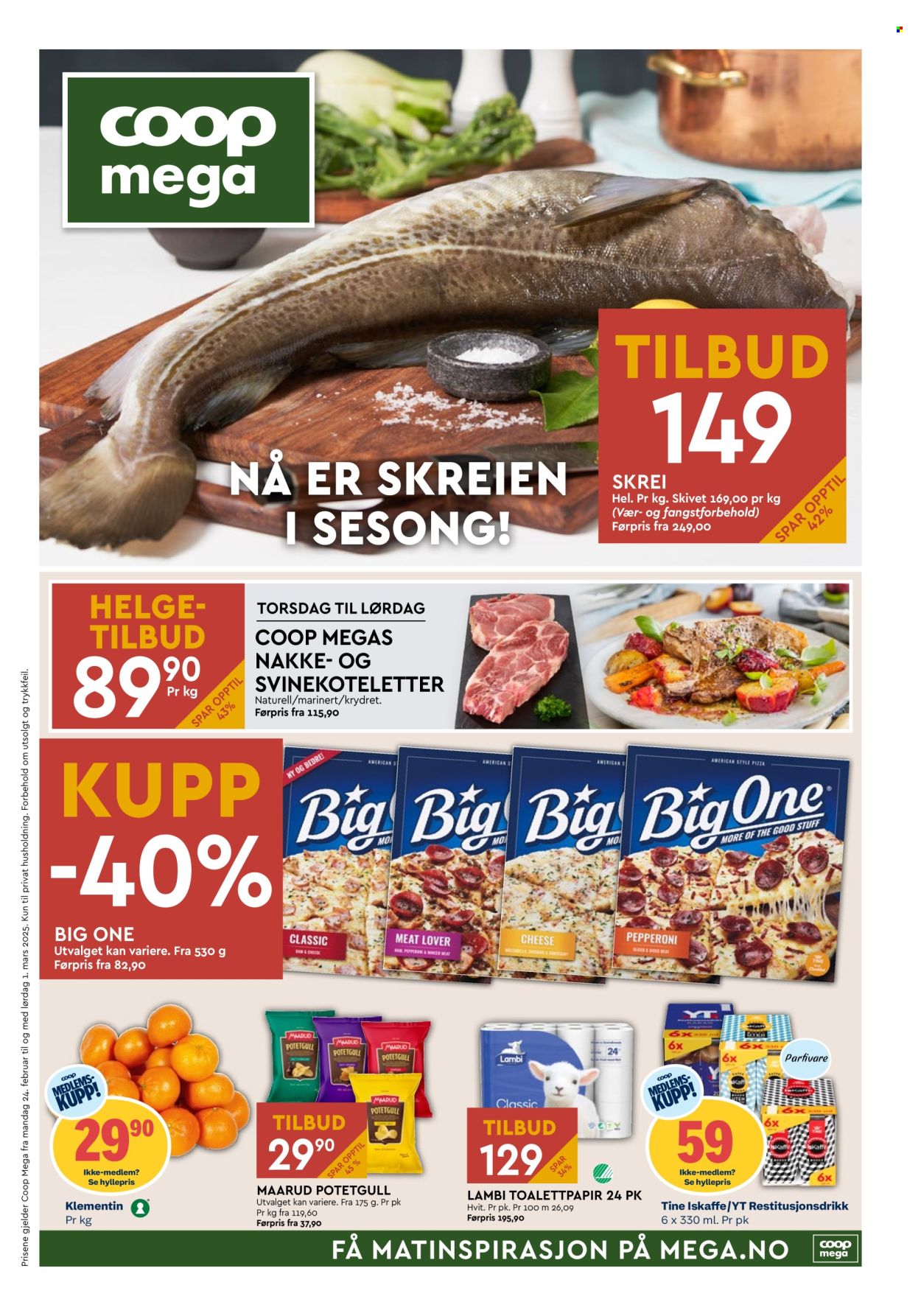 Kundeavis Coop Mega. Side 1