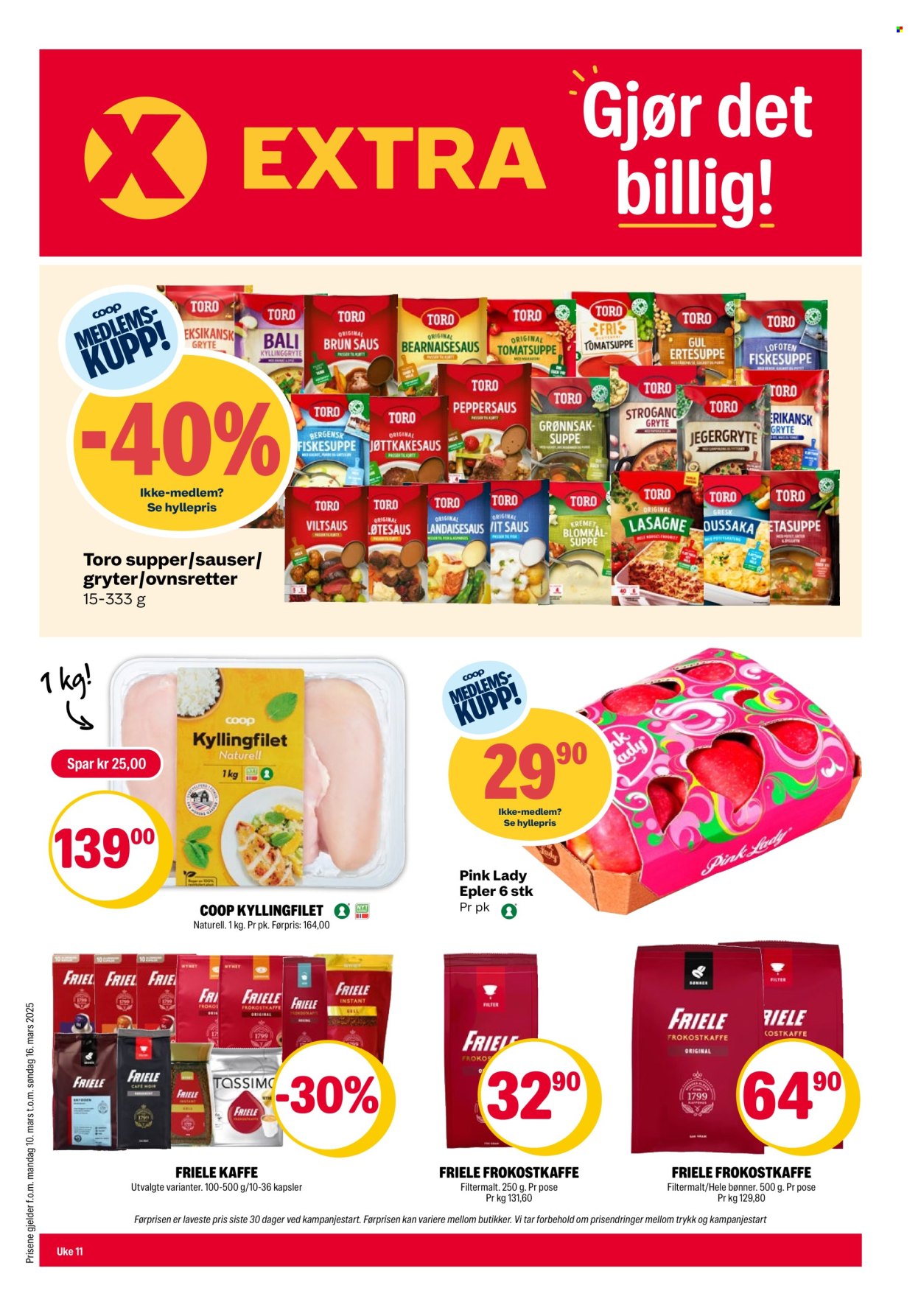 Kundeavis Coop Extra - 10.3.2025 - 16.3.2025. Side 1