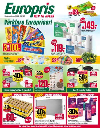 Kundeavis Europris - 24.3.2025 - 29.3.2025.