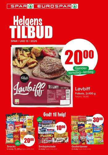Kundeavis SPAR - 27.3.2025 - 29.3.2025.