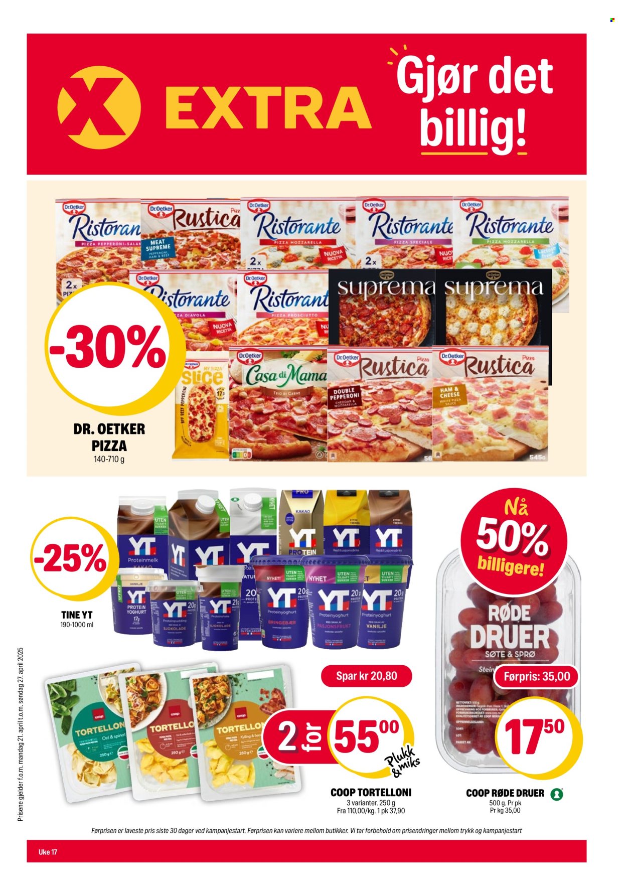 Kundeavis Coop Extra - 21.4.2025 - 27.4.2025. Side 1