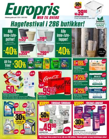 Kundeavis Europris - 22.4.2025 - 26.4.2025.