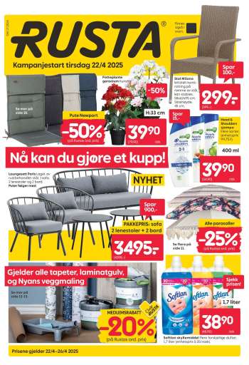 Kundeavis Rusta - 22.4.2025 - 26.4.2025.