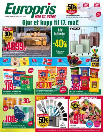 Kundeavis Europris - 12.5.2025 - 16.5.2025.