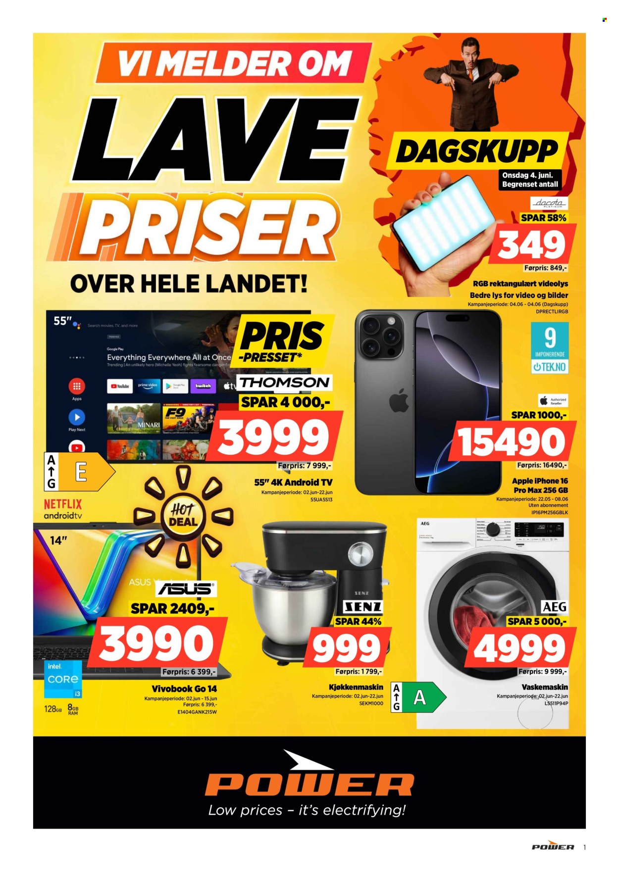 Kundeavis Power - 2.6.2025 - 8.6.2025. Side 1