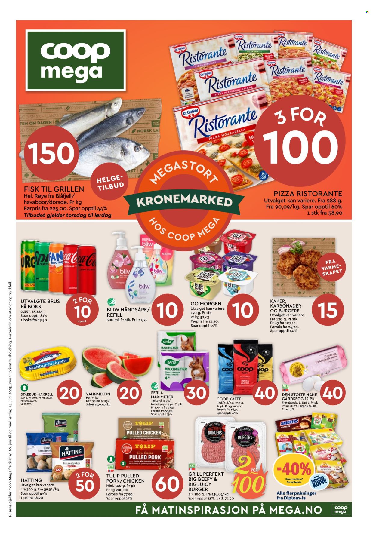 Kundeavis Coop Mega - 10.6.2025 - 14.6.2025. Side 1