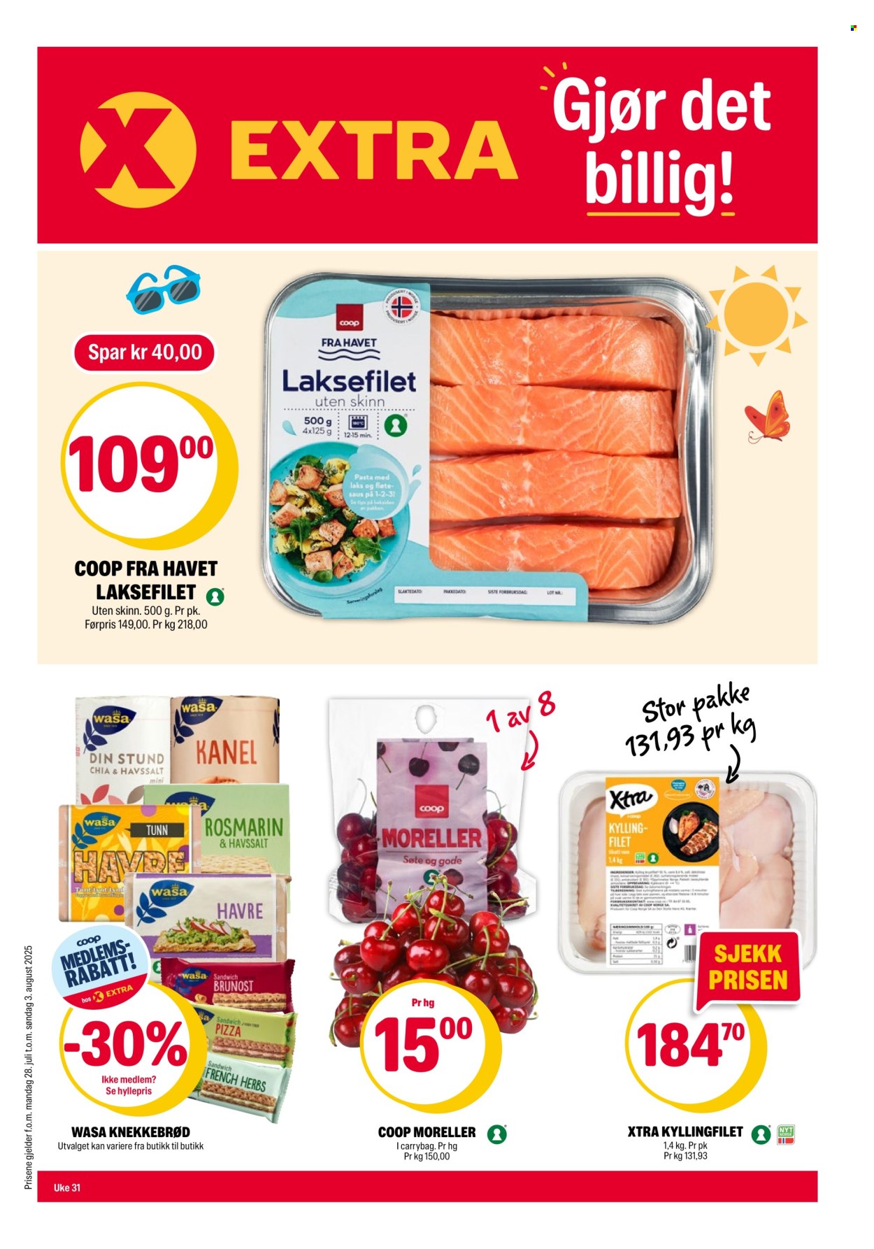 Kundeavis Coop Extra - 28.7.2025 - 3.8.2025. Side 1