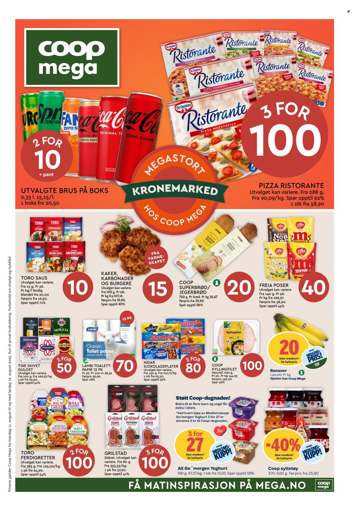 Kundeavis Coop Mega - 11.8.2025 - 16.8.2025. Side 1
