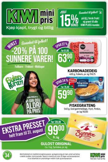 Kundeavis KIWI - 18.8.2025 - 24.8.2025.