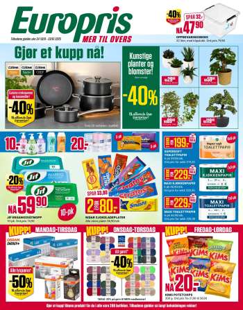 Kundeavis Europris - 18.8.2025 - 24.8.2025.