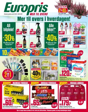 Kundeavis Europris - 25.8.2025 - 30.8.2025.