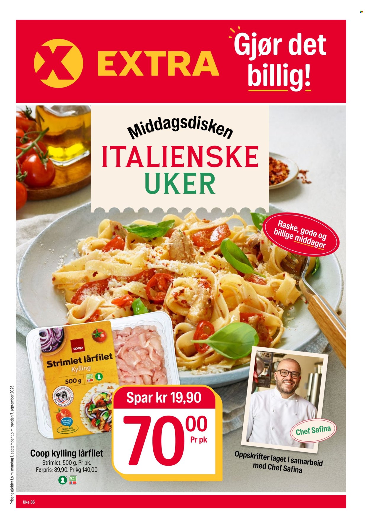 Kundeavis Coop Extra - 1.9.2025 - 7.9.2025. Side 1
