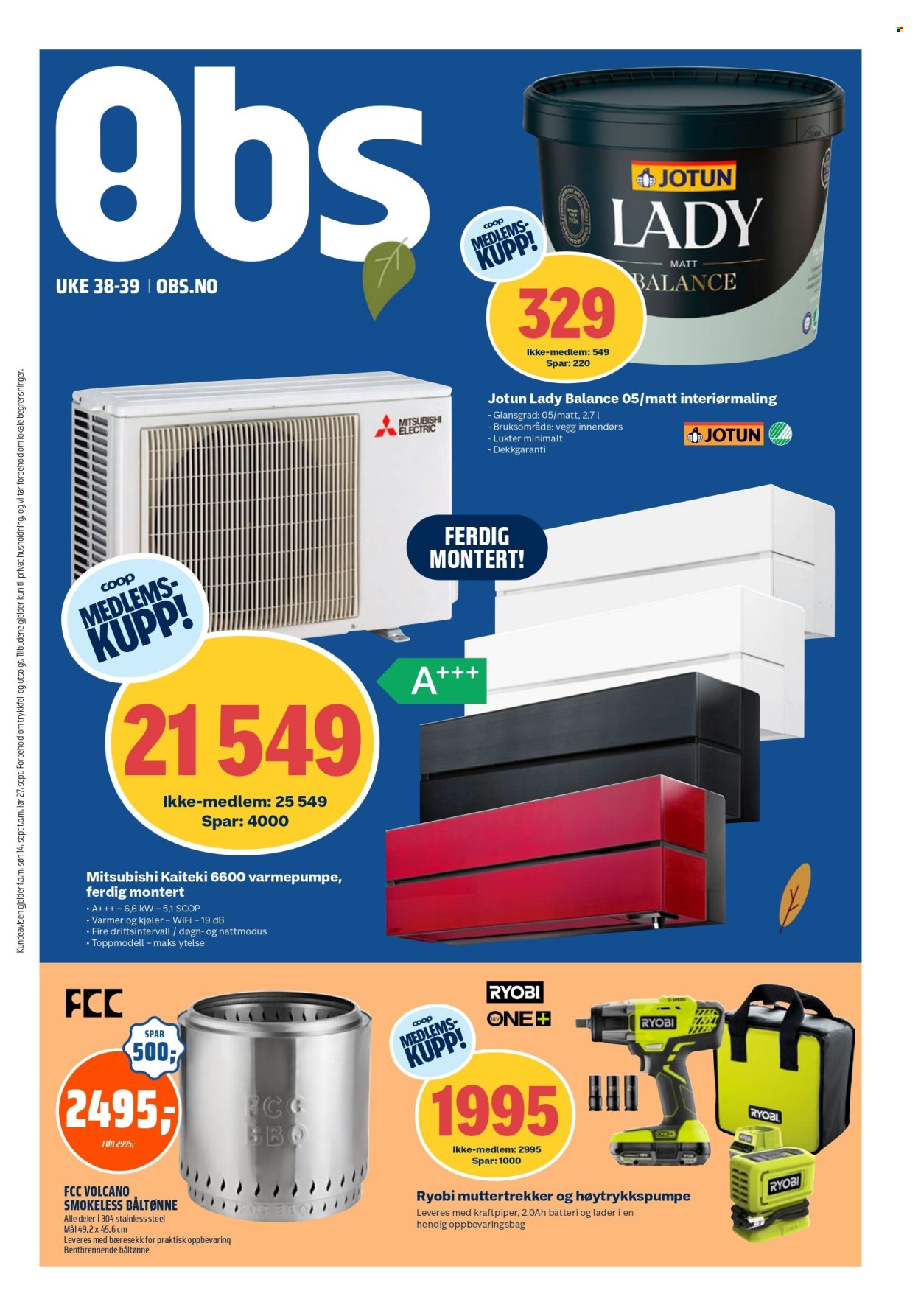Kundeavis Coop Obs - 14.9.2025 - 27.9.2025. Side 1