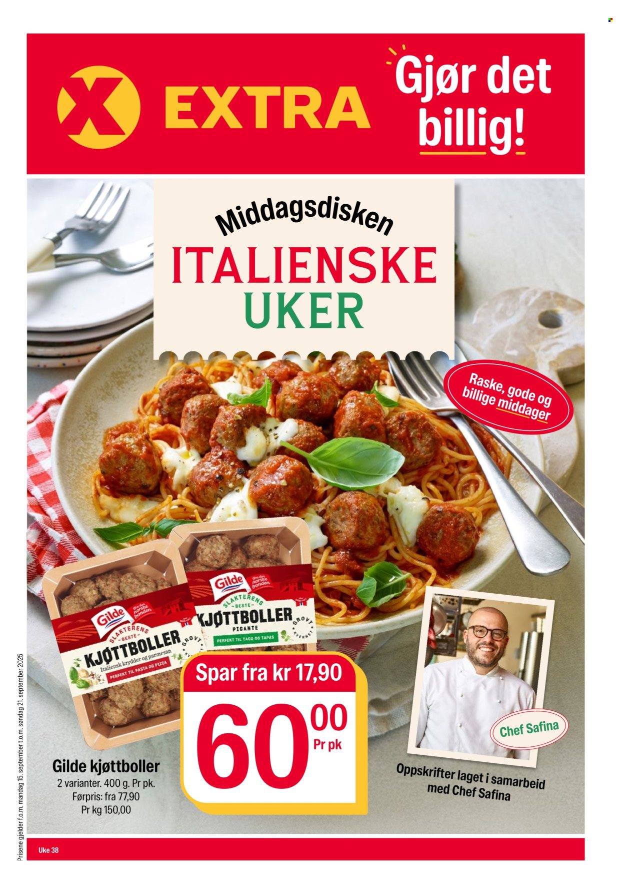 Kundeavis Coop Extra - 15.9.2025 - 21.9.2025. Side 1
