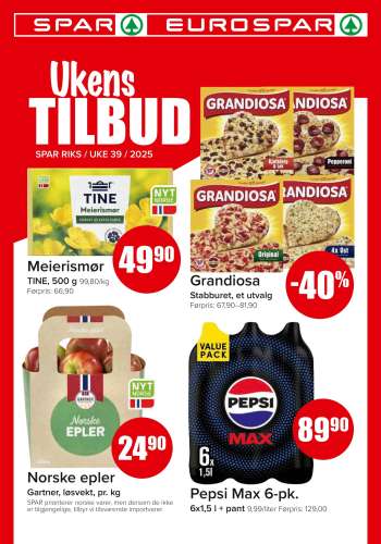 Kundeavis SPAR - 22.9.2025 - 28.9.2025.