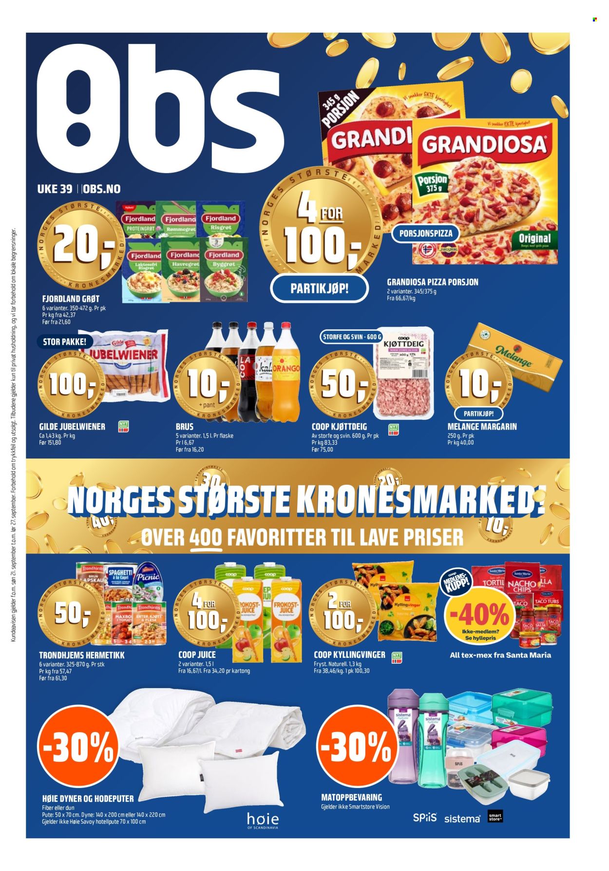 Kundeavis Coop Obs - 21.9.2025 - 27.9.2025. Side 1
