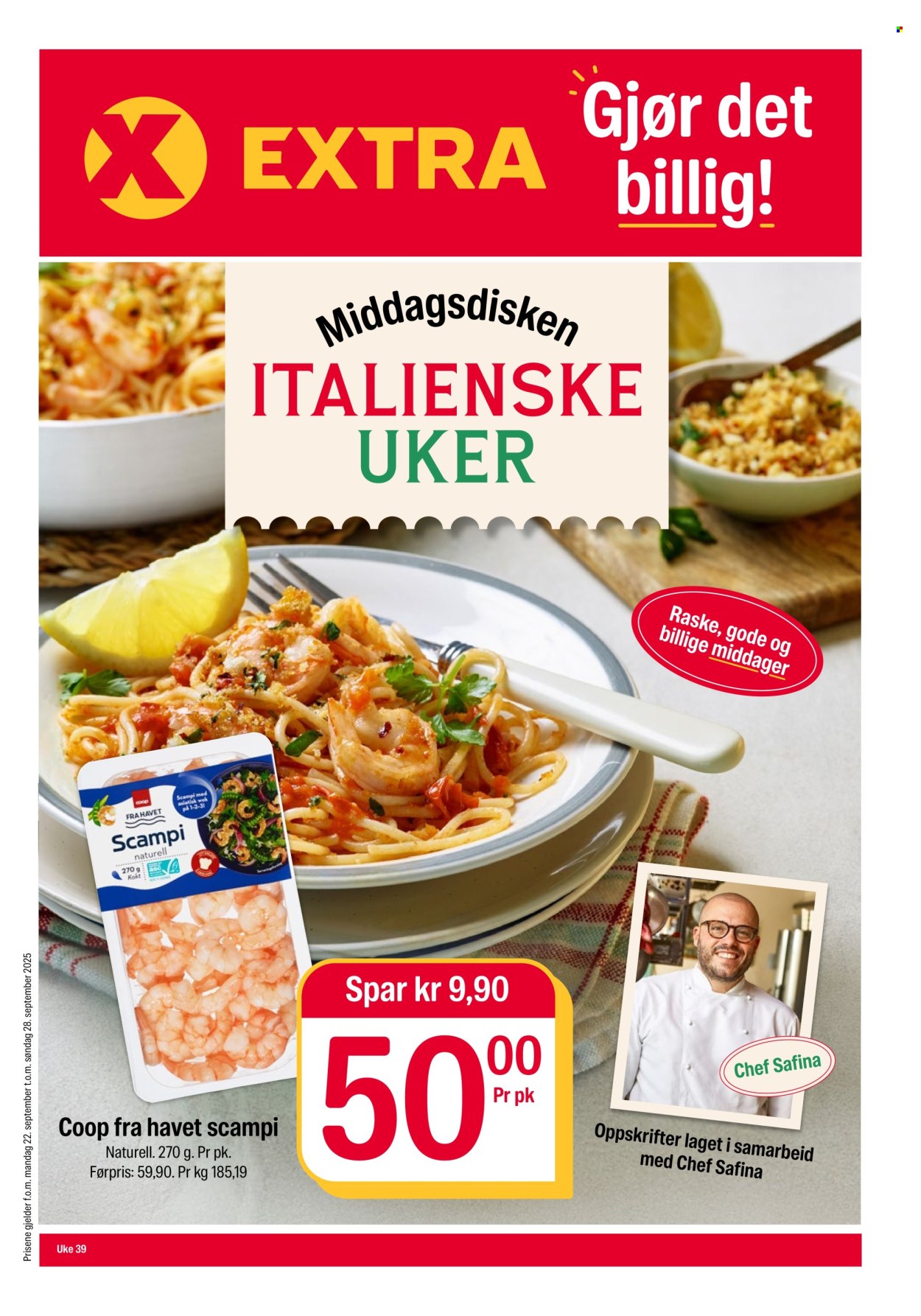 Kundeavis Coop Extra - 22.9.2025 - 28.9.2025. Side 1